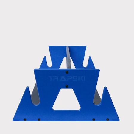 Trapski Double Mobile POWDER Ski and Snowboard Rack, Holds 2 Snowboards or 2 Pairs of Skis, Blue TRAPSKI2P-BLU